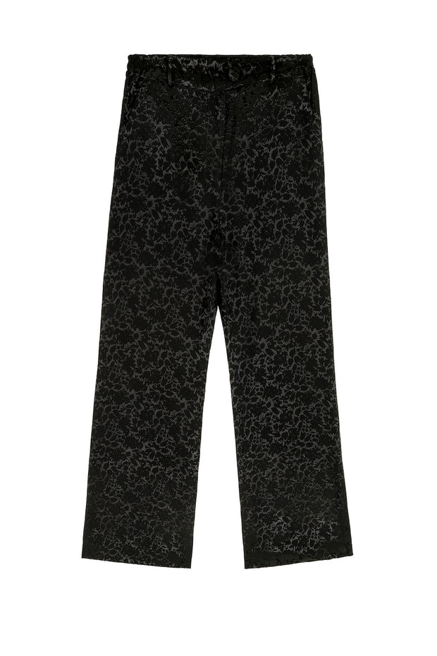 ARTHUR PANT I BLACK FLORAL JACQUARD