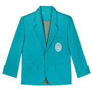 ARTHUR JACKET I TURQUOISE BLUE CREPE DE LAINE